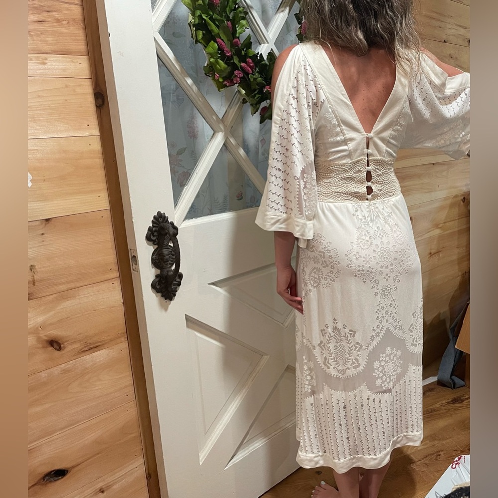 Elegant Off-White Farm Rio Solana Dress Size S - Picture 12 of 16